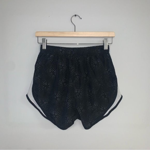 Nike Shorts Women's Size Small Black White Grey Spotted Star Lined Tempo Running - Picture 4 of 8